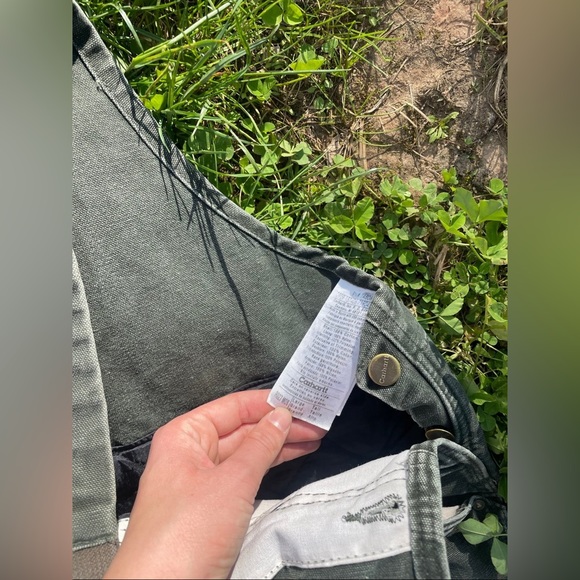 VERY RARE VTG Moss Green Carhartt Overalls - Picture 3 of 7